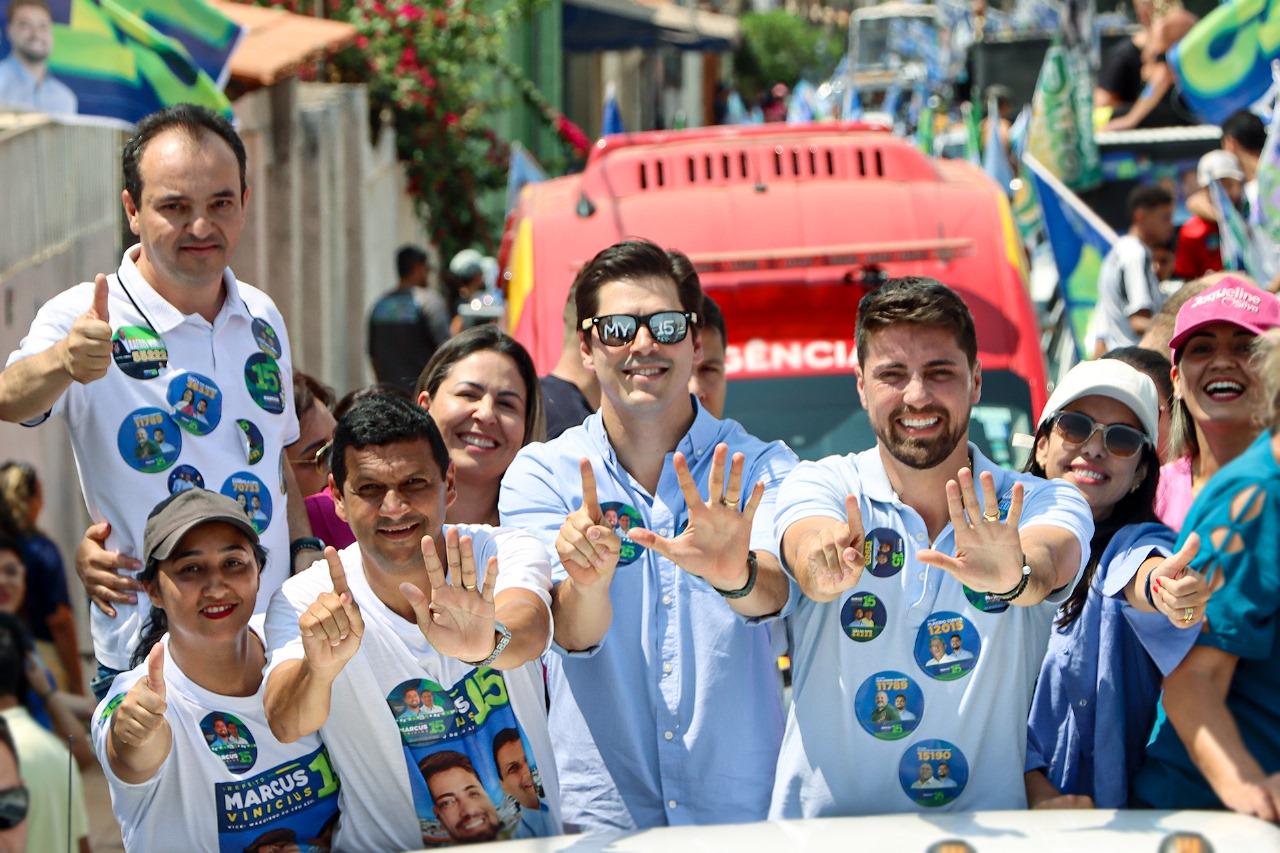 VICE-GOVERNADOR DANIEL VILELA LIDERA CARREATA EM APOIO A MARCUS VINICIUS, EM VALPARAÍSO